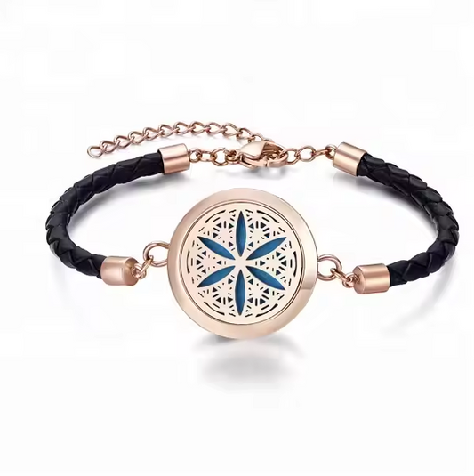 Marlary Stainless Steel Aroma Essential Oil Locket Jewellery Perfume Diffuser Bracelet Women